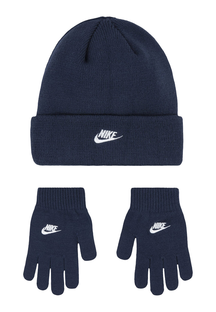 Set cappello + guanti blu per bambino