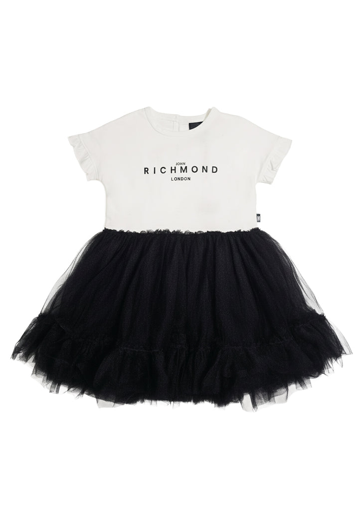 Vestito bianco-nero per neonata