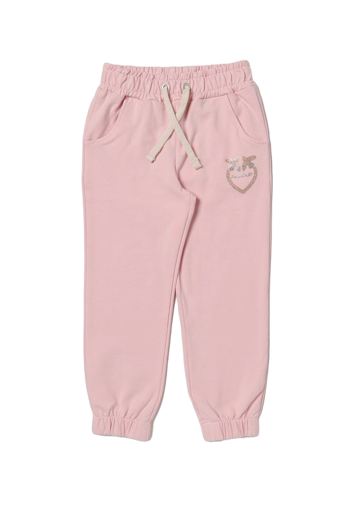 Pink fleece trousers for girls