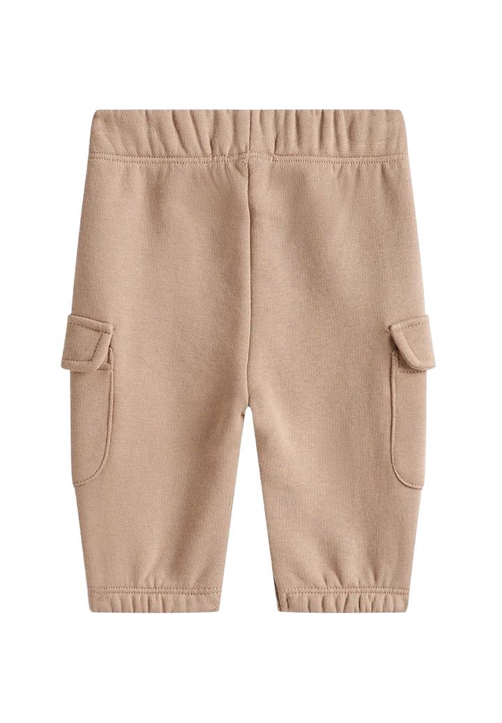 Pantalone felpa beige per neonato