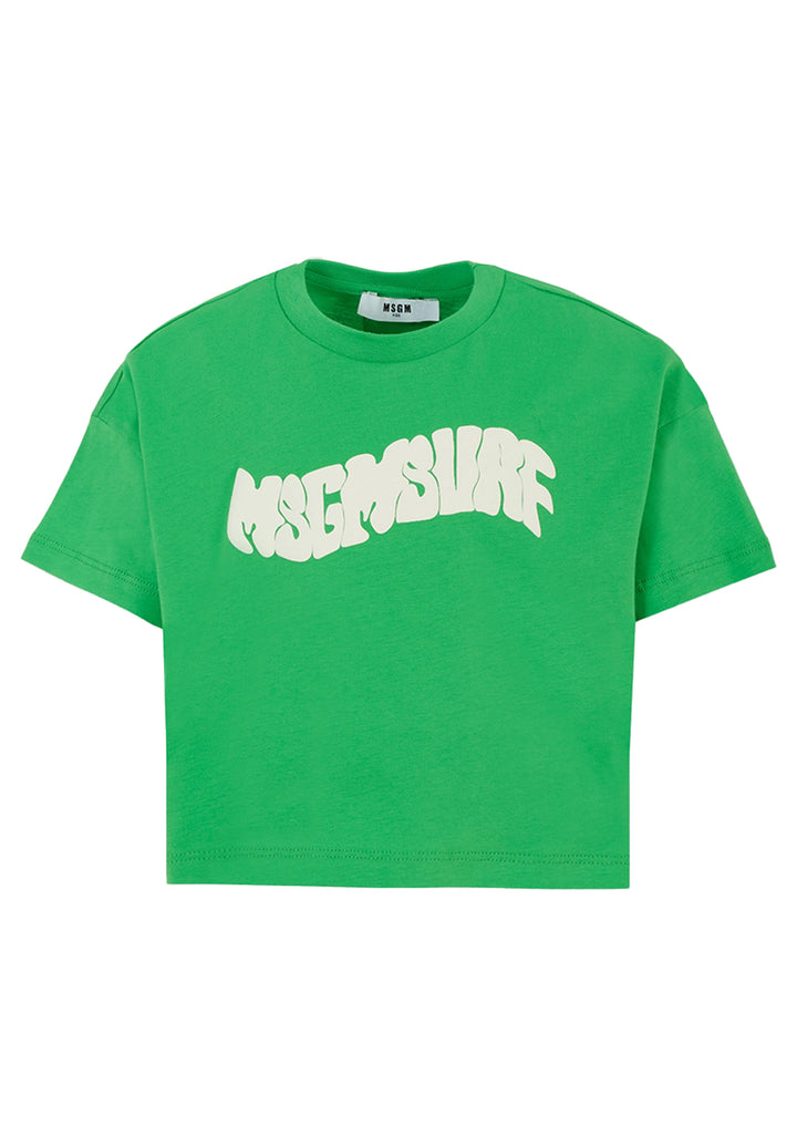 T-shirt verde per bambina