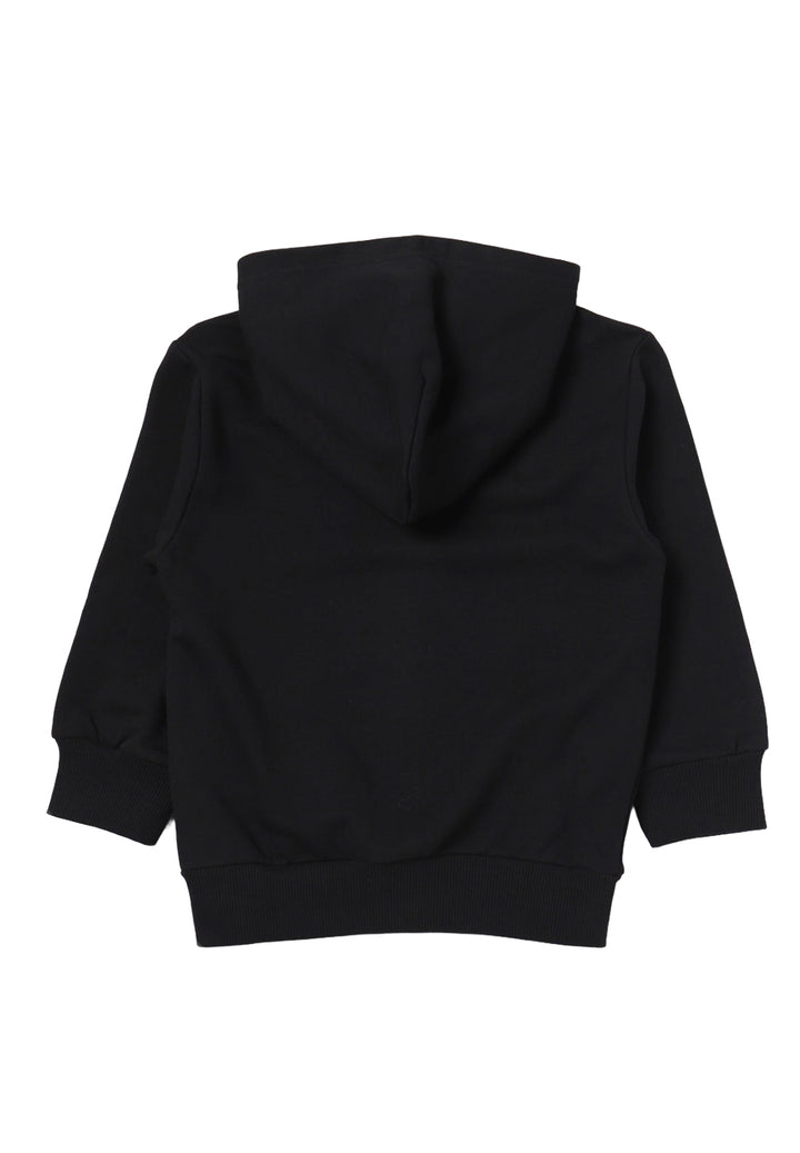 Felpa zip nera per bambino