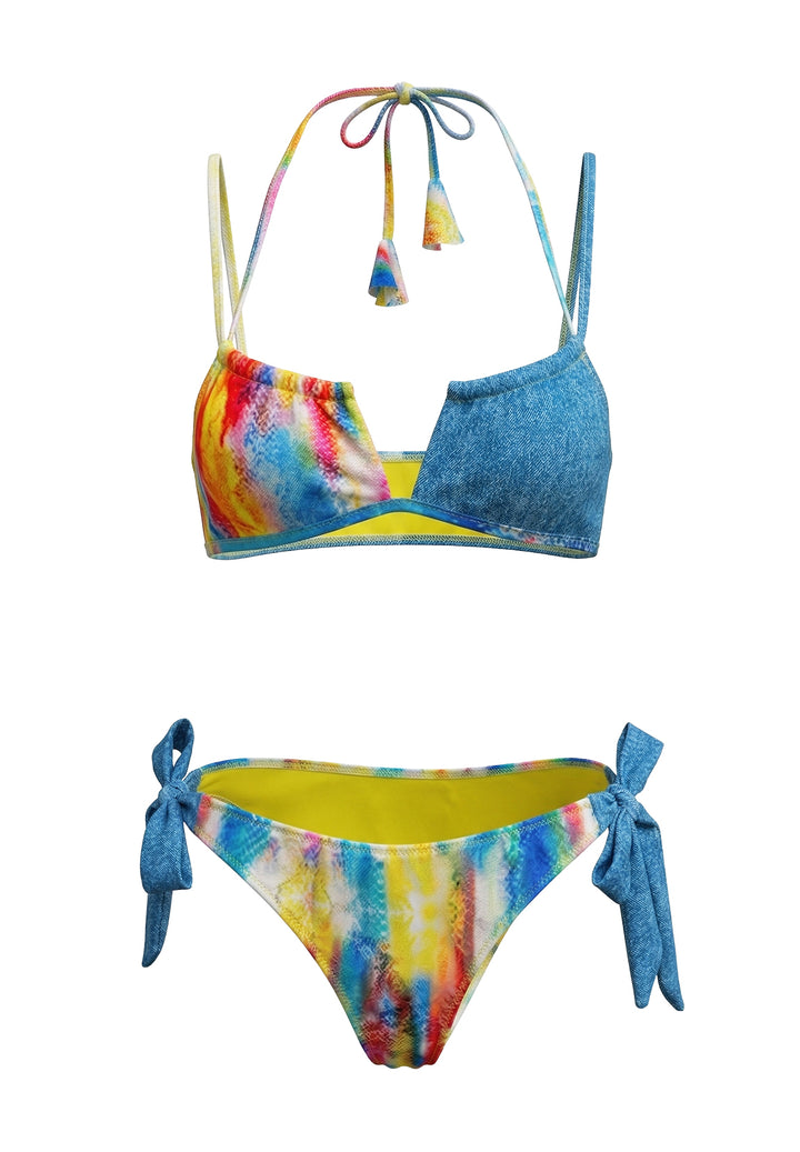 Costume bikini multicolor per bambina