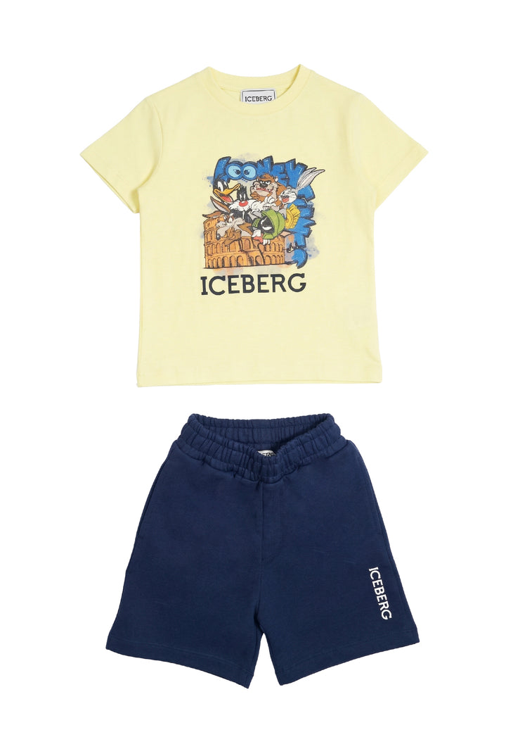 Completo lime-blu per bambino