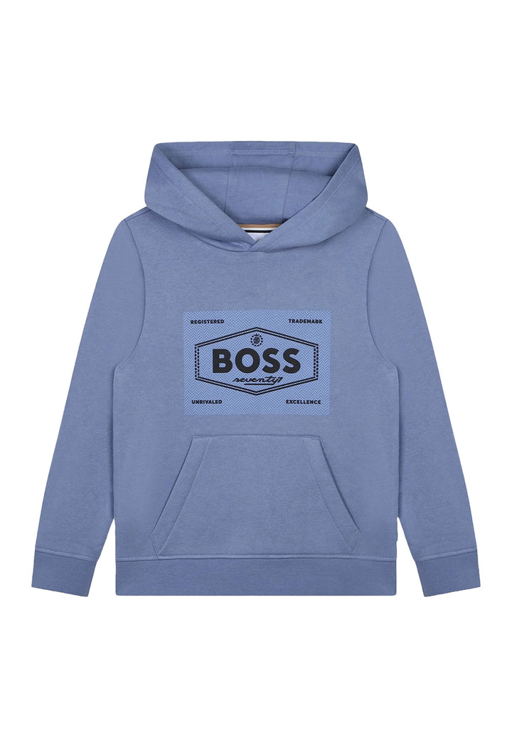 Felpa cappuccio blu per bambino