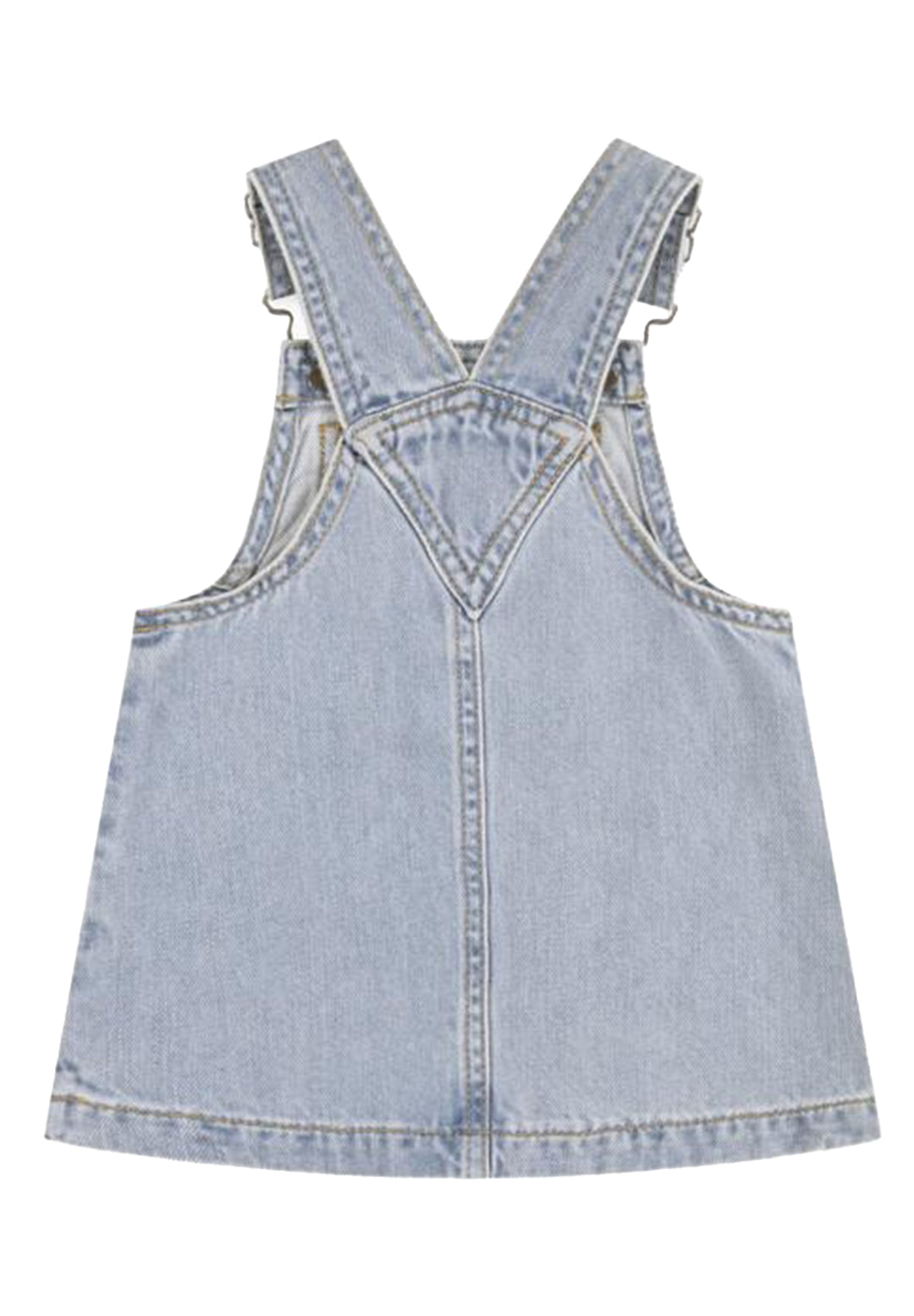 Salopette blu denim per neonata