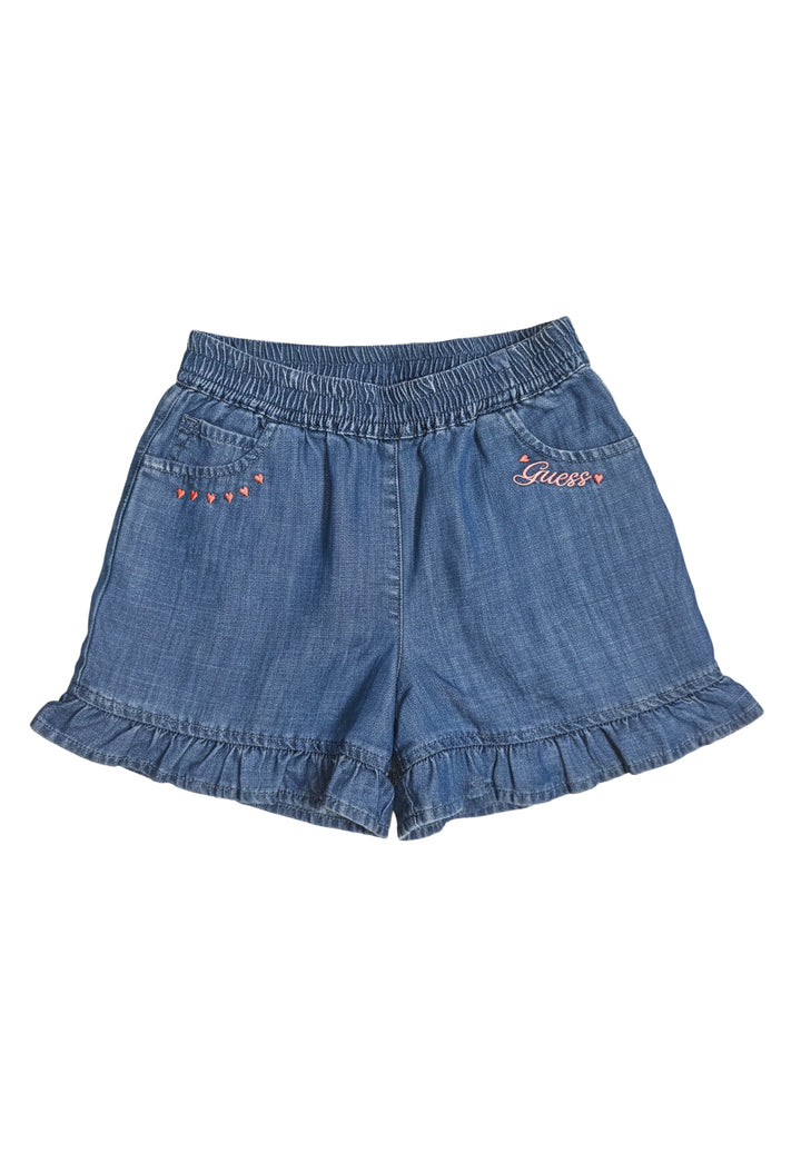 Short blu denim per bambina