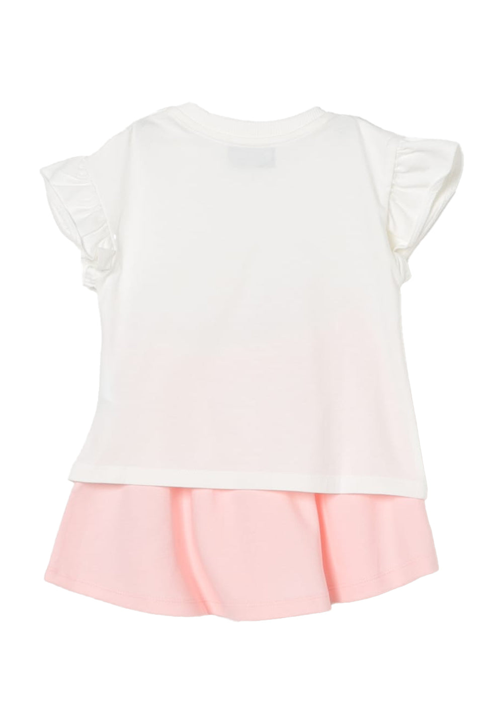 Weiß-rosa Outfit für Baby-Mädchen