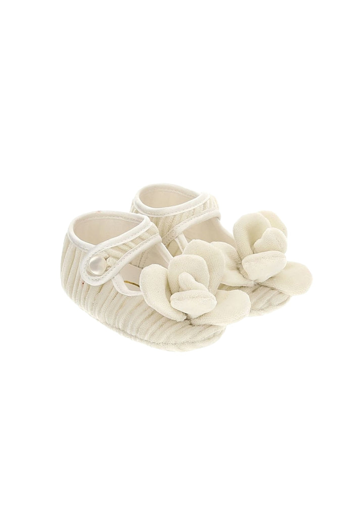 Scarpe velluto panna per neonata - Primamoda kids
