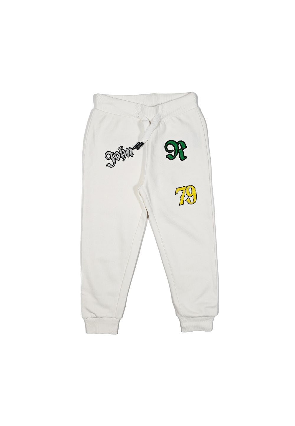 Pantalone felpa bianco per neonato - Primamoda kids