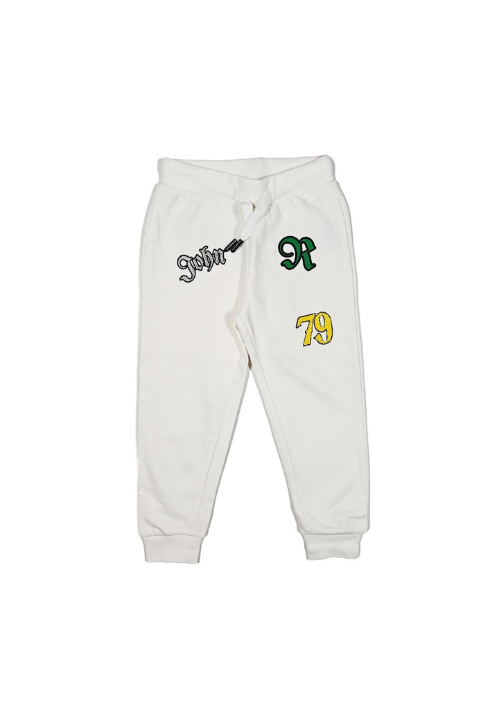 Pantalone felpa bianco per neonato - Primamoda kids