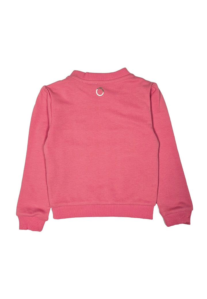 Felpa girocollo rosa per bambina - Primamoda kids