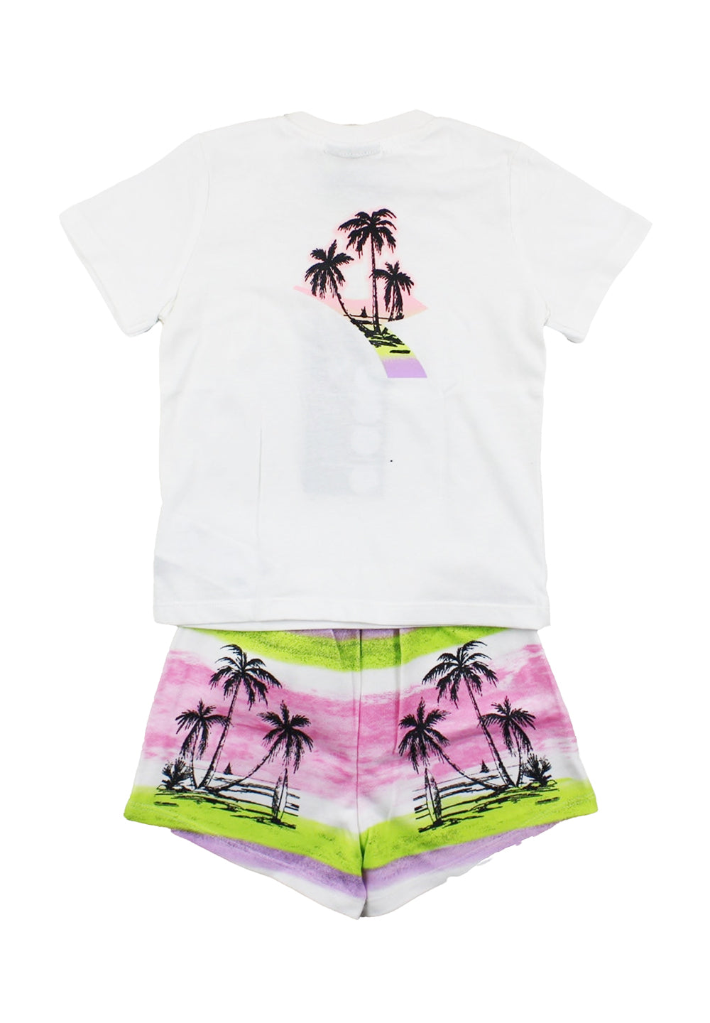 Completo bianco-rosa per neonata - Primamoda kids
