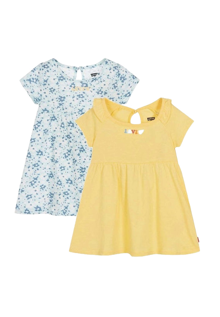 Set vestiti giallo-celeste per neonata