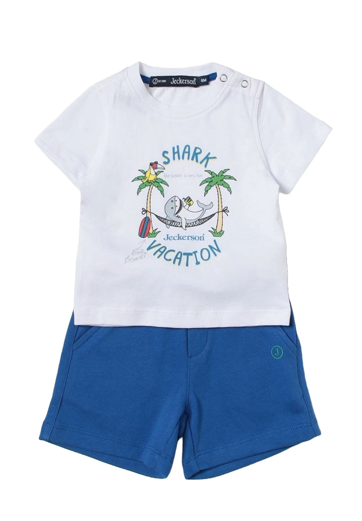 Completo bianco-blu per bambino - Primamoda kids