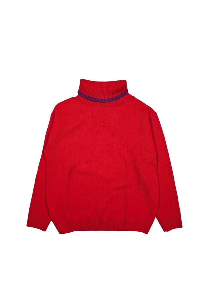 Maglia dolcevita rosso per bambina - Primamoda kids