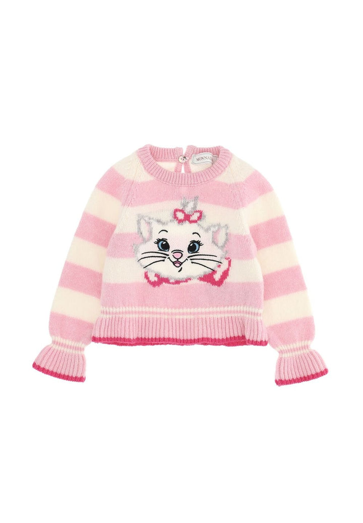 Rosa-weißer Pullover für Babymädchen