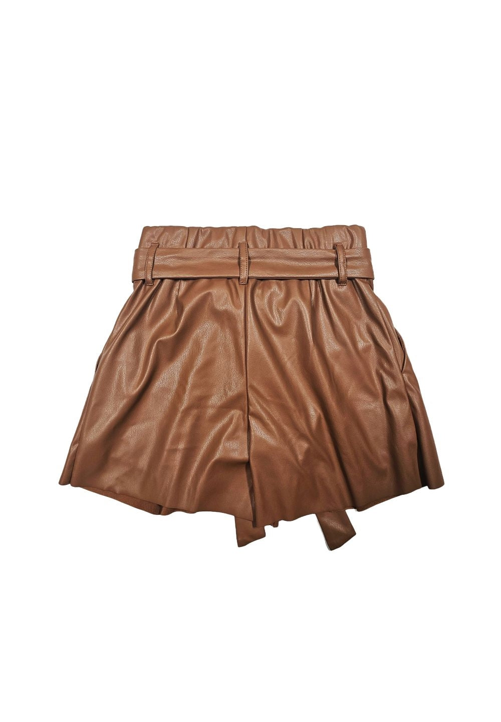 Short ecopelle marrone per bambina - Primamoda kids