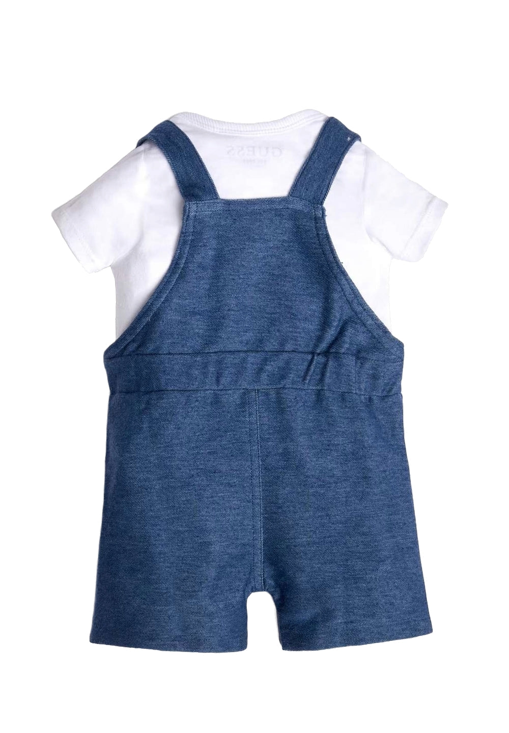 Completo salopette blu-bianco per neonato - Primamoda kids