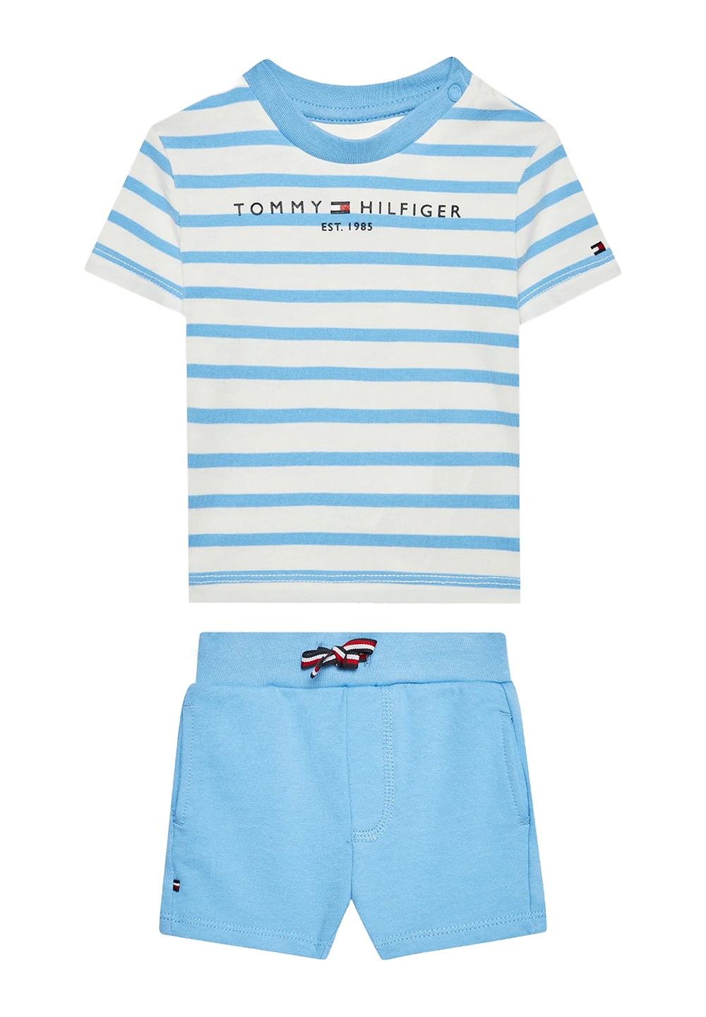 Completo bianco-azzurro per neonato - Primamoda kids