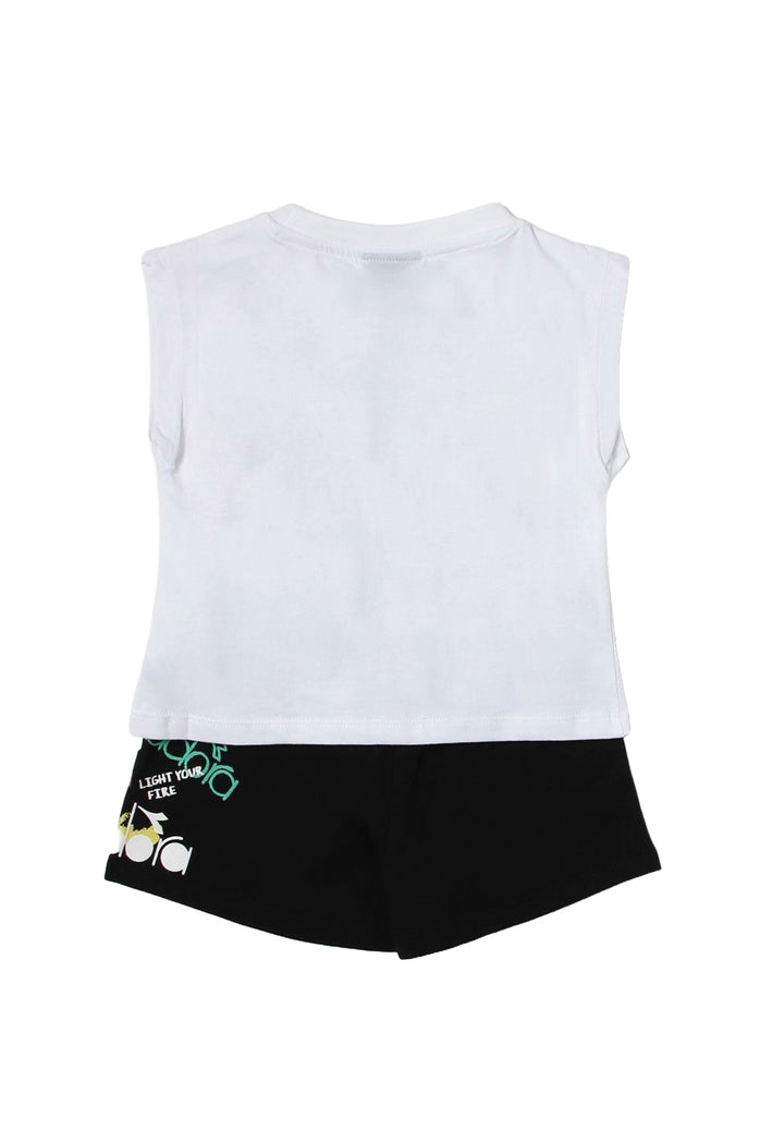 Completo bianco-nero per bambina - Primamoda kids