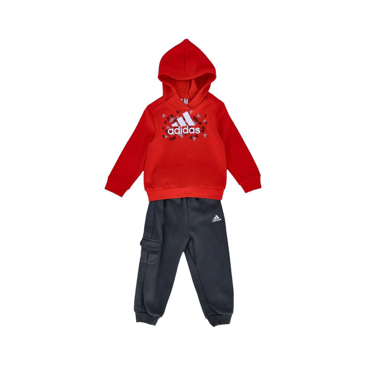 Completo felpa rosso-grigio per neonato - Primamoda kids