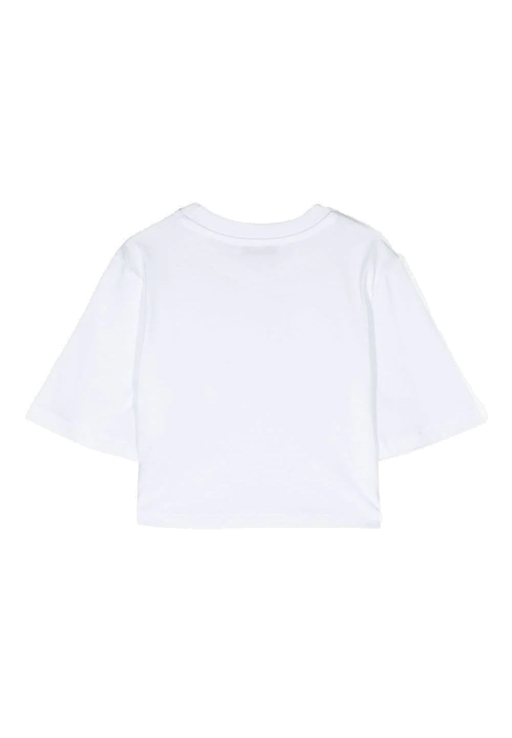 T-shirt cropped bianca per bambina - Primamoda kids