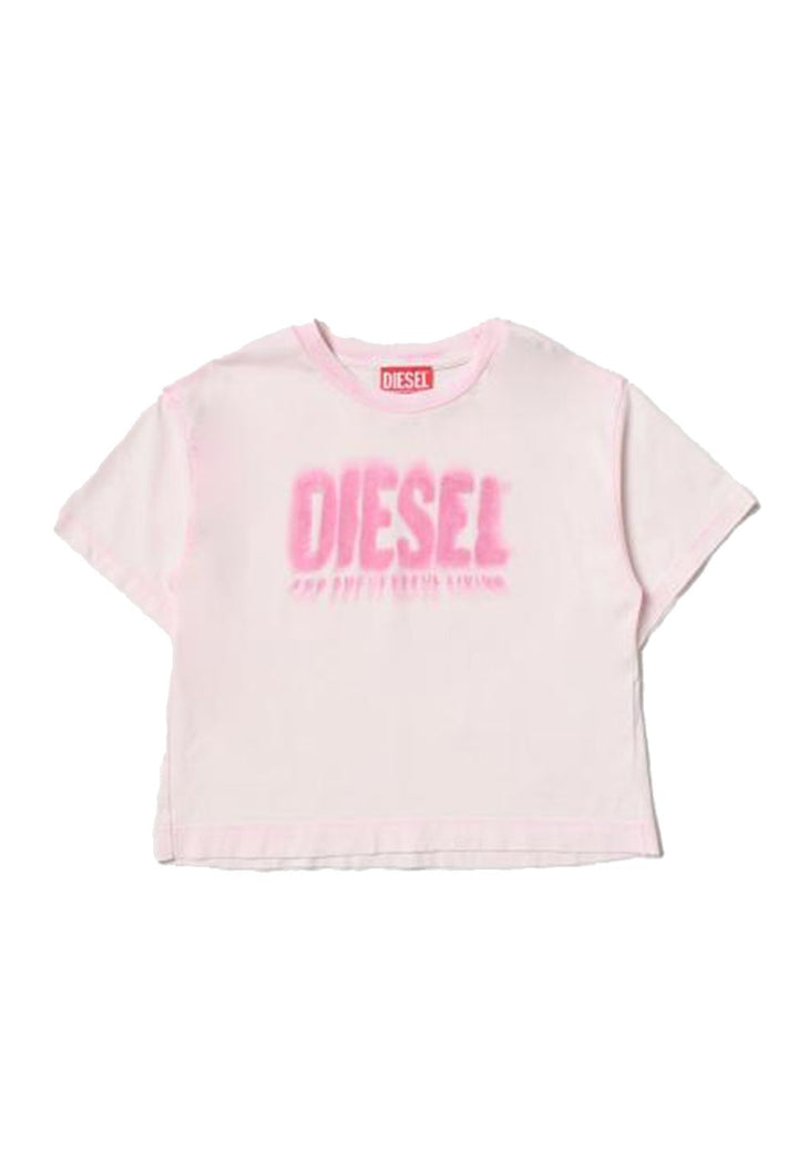 T-shirt cropped rosa per bambina - Primamoda kids