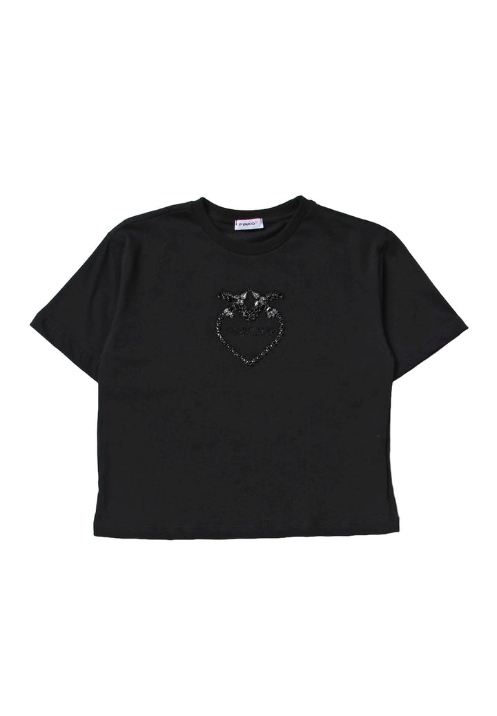 T-shirt nera per bambina - Primamoda kids