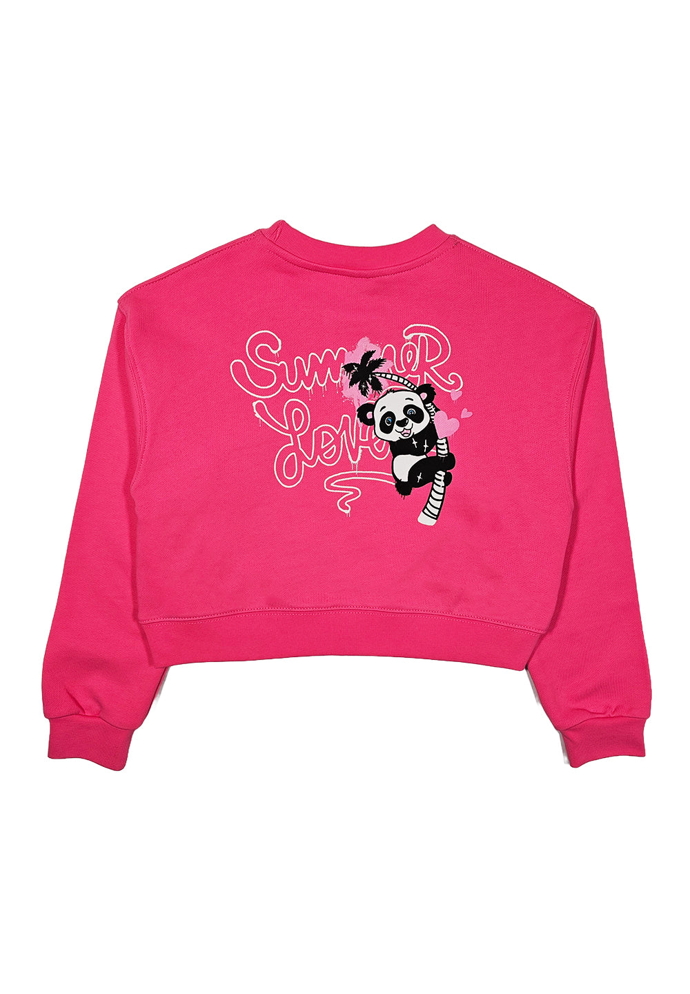 Felpa girocollo rosa per bambina - Primamoda kids