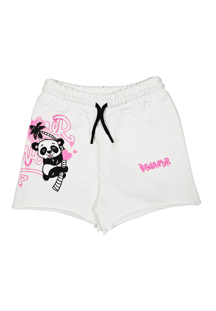 Short felpa bianco per bambina - Primamoda kids