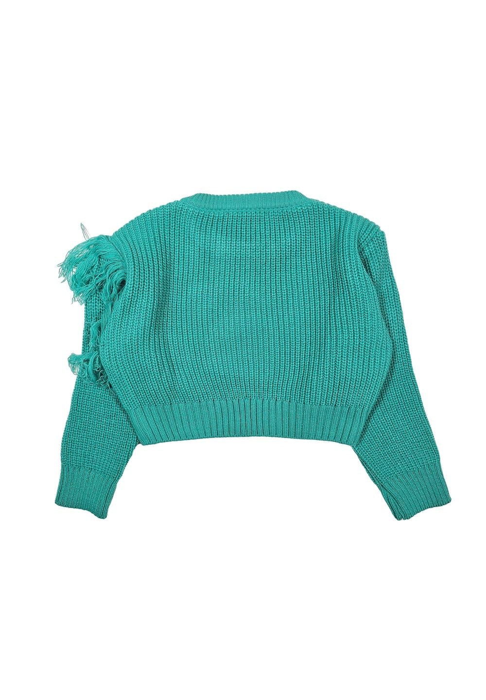 Maglione cropped verde per bambina - Primamoda kids