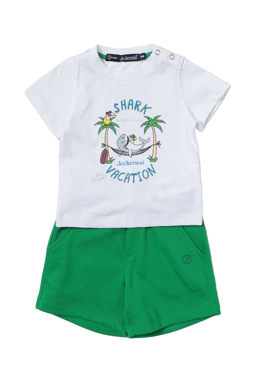 Completo bianco-verde per bambino - Primamoda kids