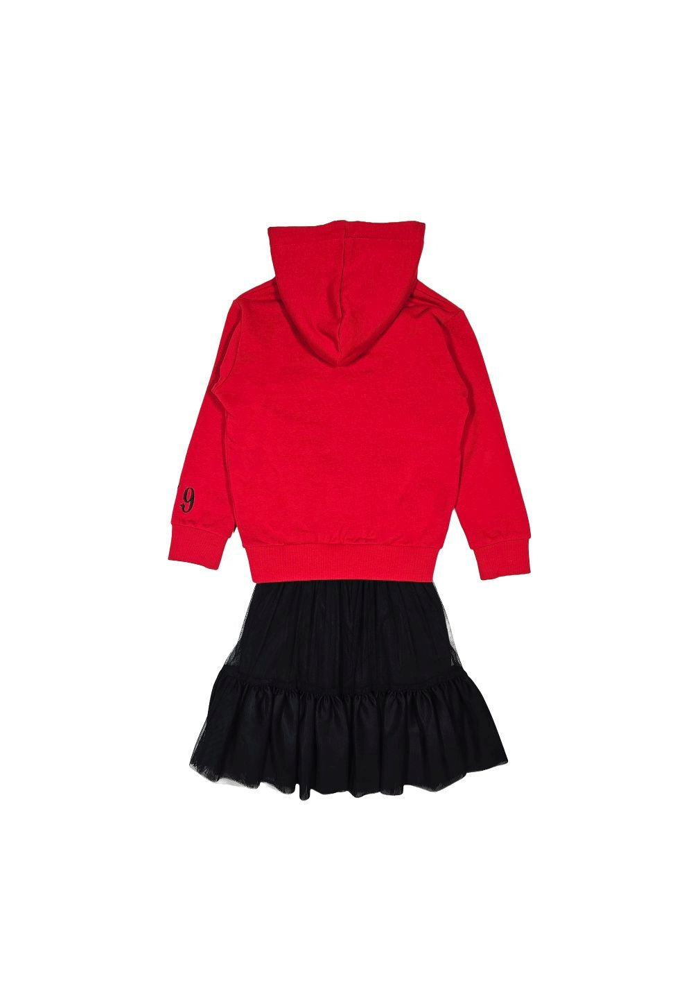 Vestito rosso-nero per bambina - Primamoda kids