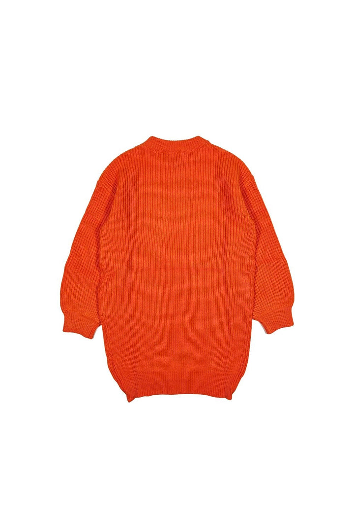 Vestito maglia arancione per bambina - Primamoda kids