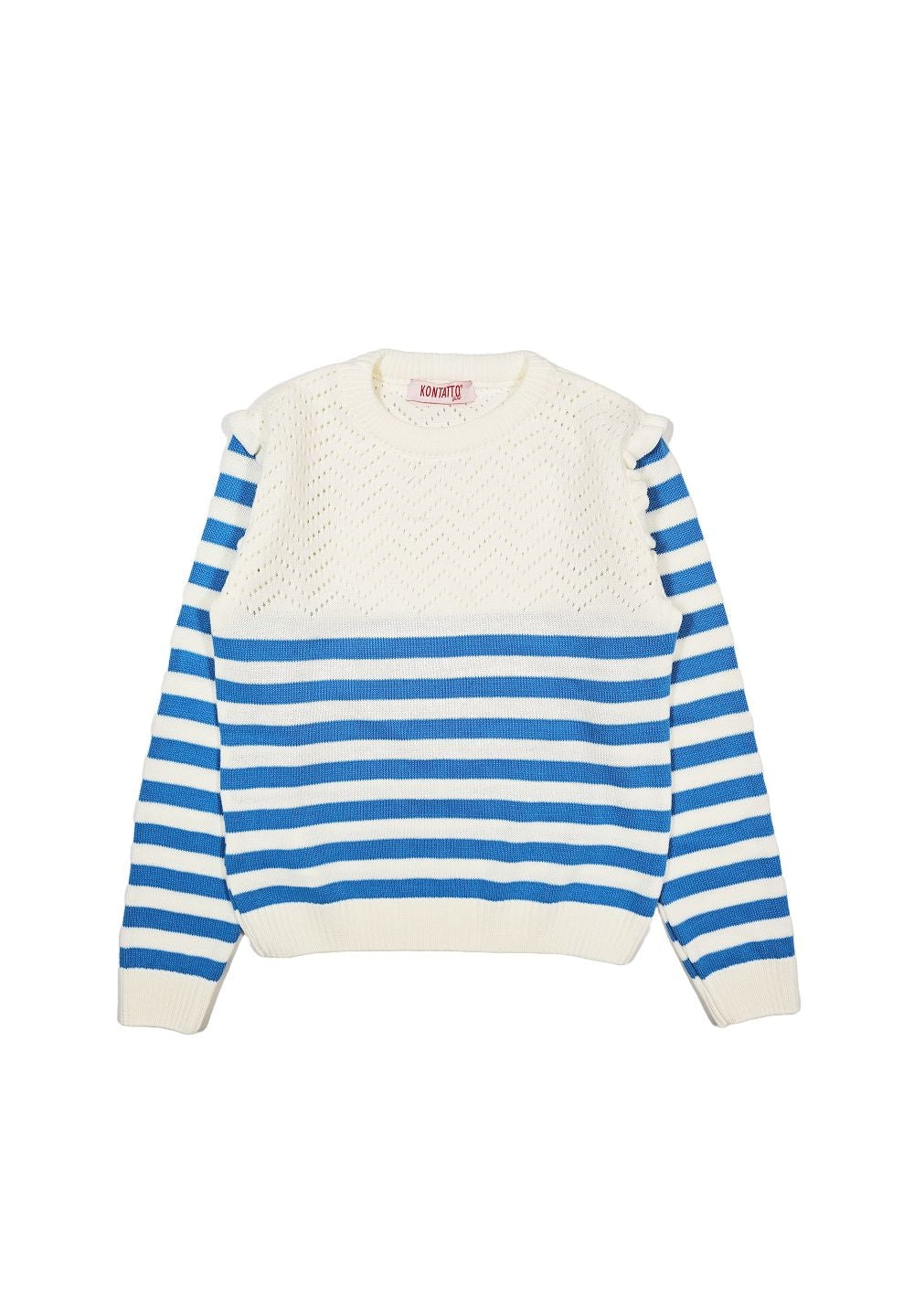 Maglia bianco-turchese per bambina - Primamoda kids