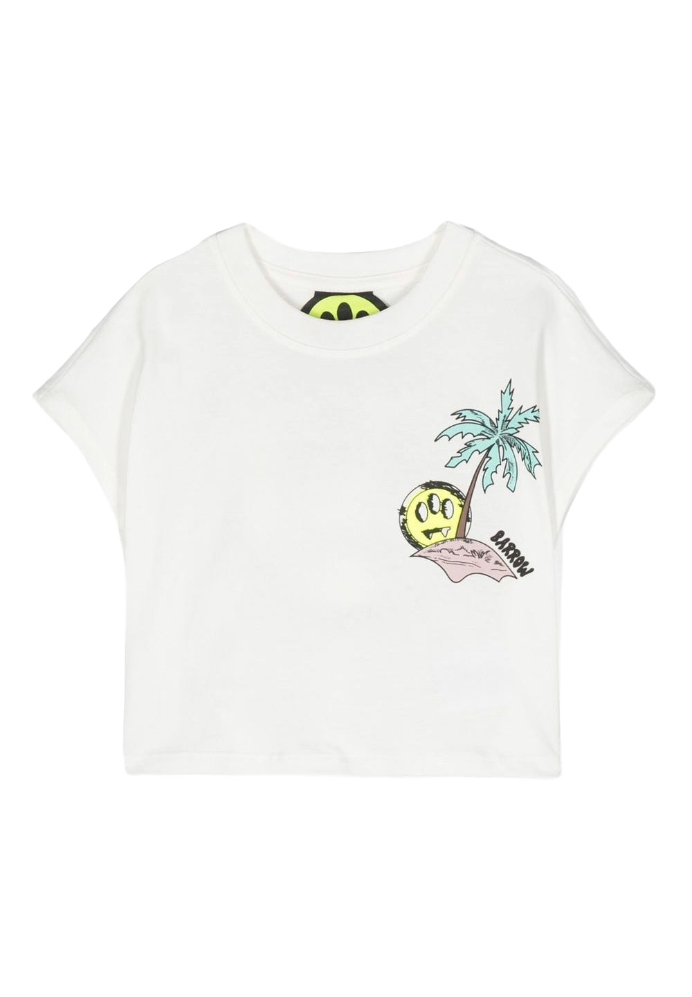T-shirt cropped bianca per bambina