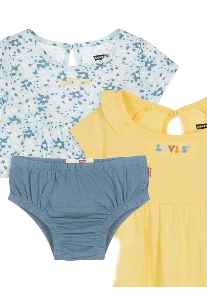 Set vestiti giallo-celeste per neonata - Primamoda kids