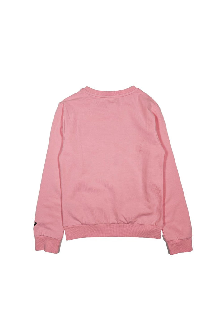 Felpa girocollo rosa per bambina - Primamoda kids