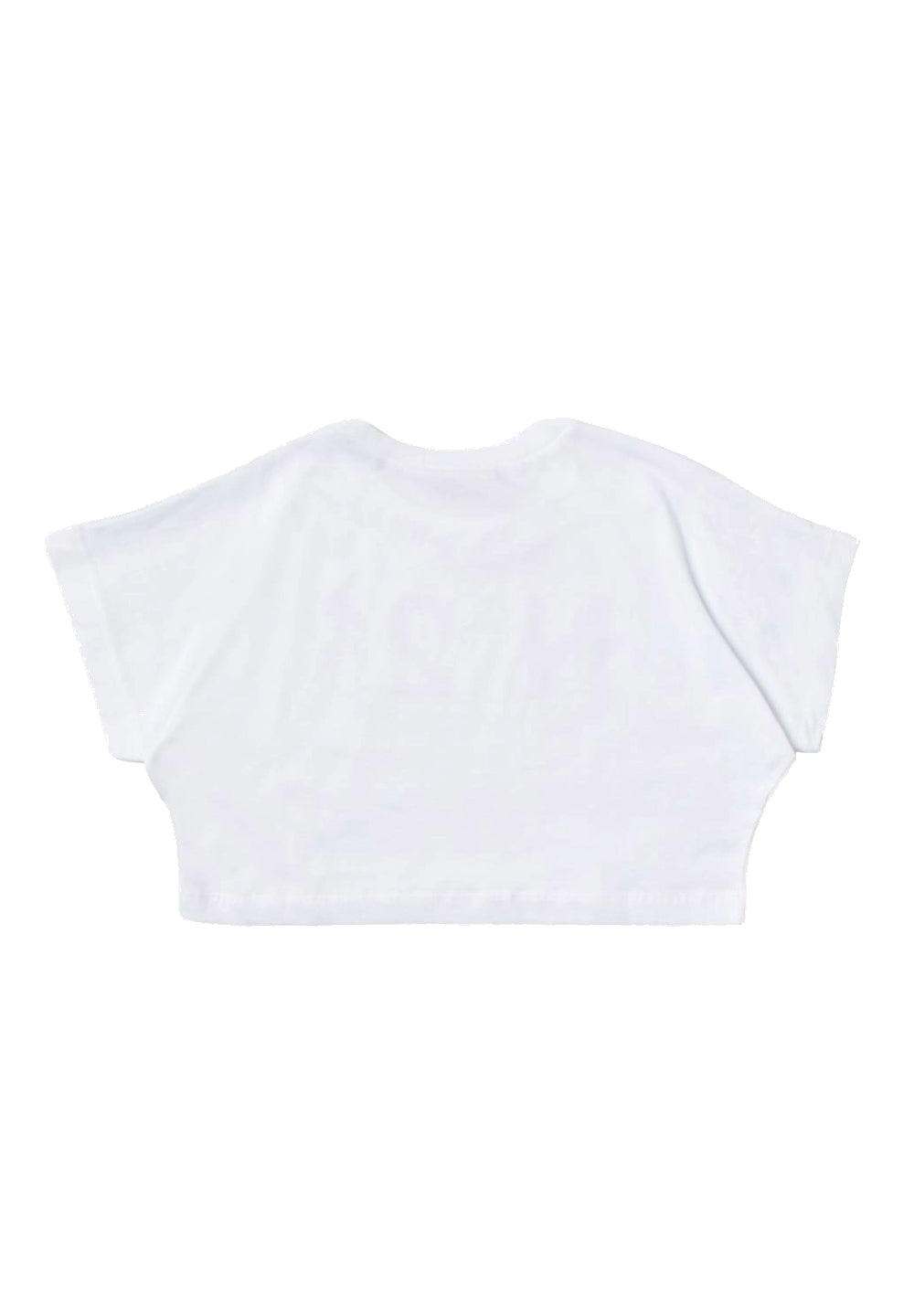 T-shirt cropped bianca per bambina - Primamoda kids