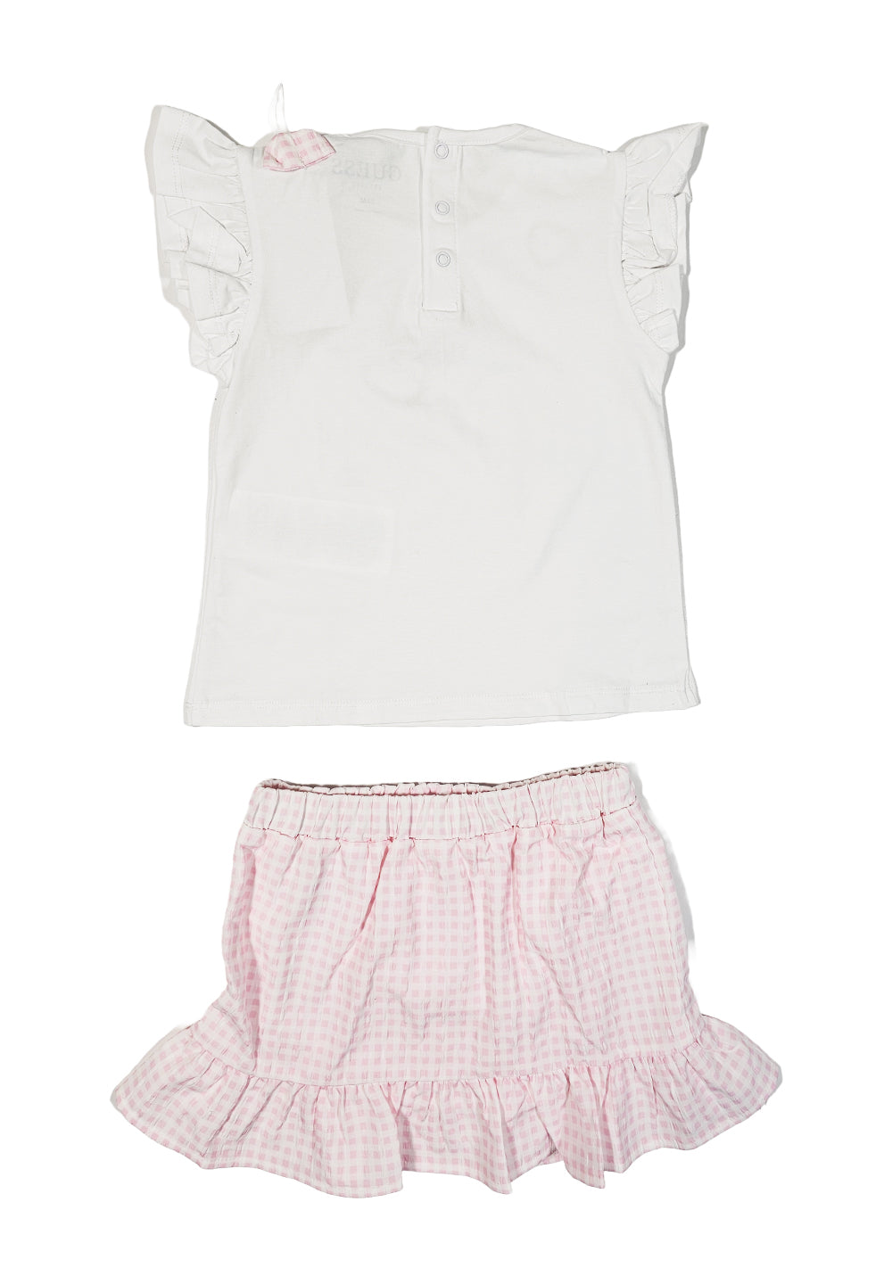 Completo bianco-rosa per neonata - Primamoda kids