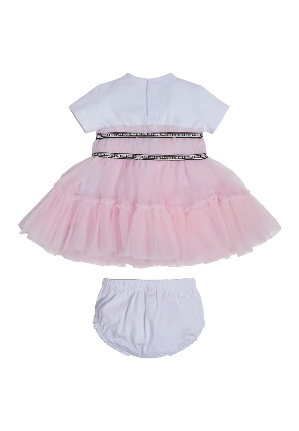 Vestito bianco-rosa per neonata - Primamoda kids