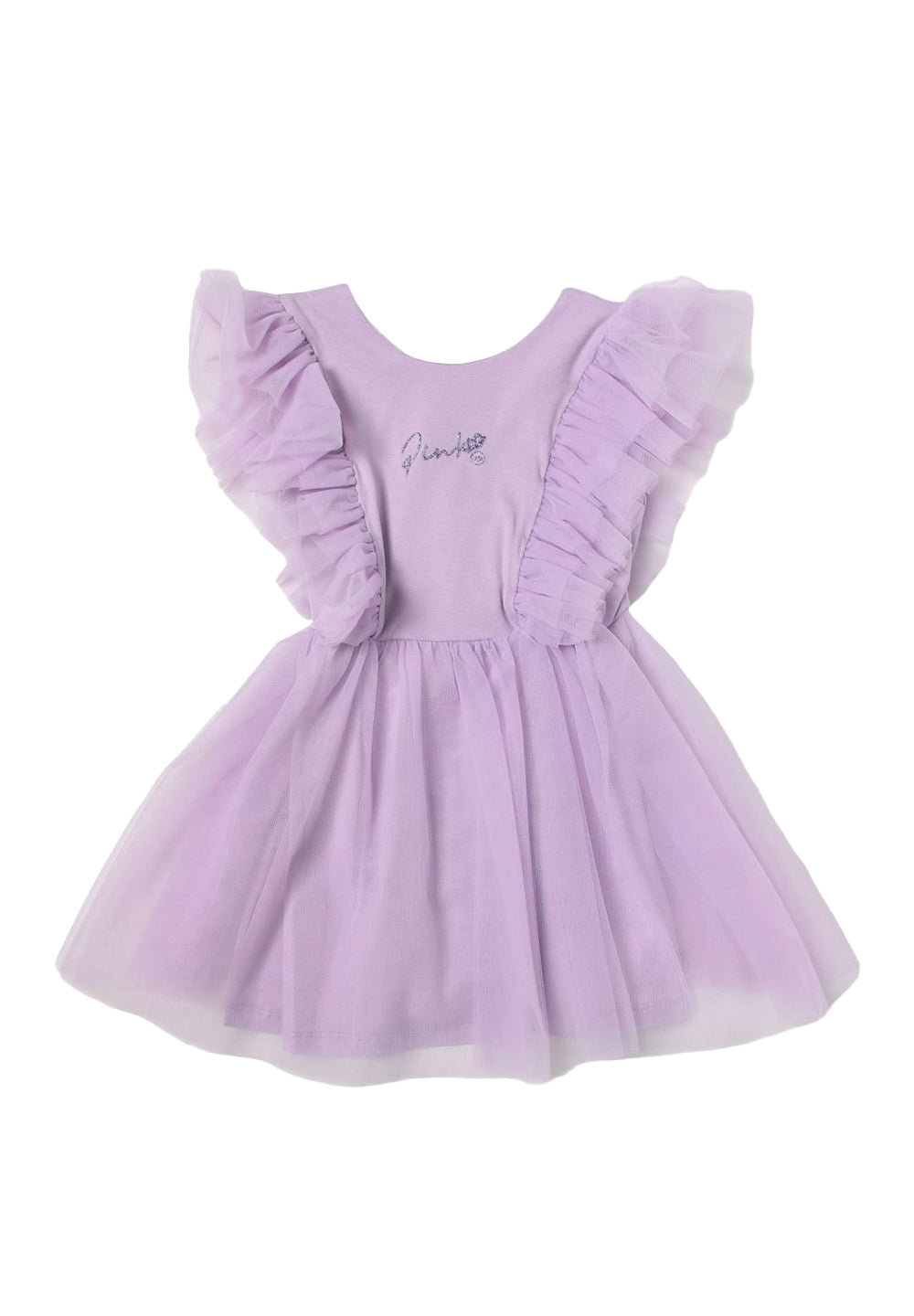 Vestito Bambina Marks & Spencer | Velluto A Coste Lilla Con Uccellini | Manica Corta E Collant