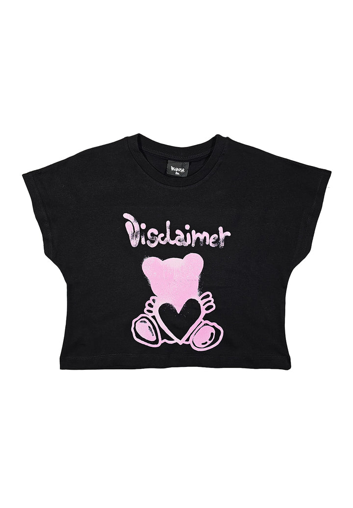 T-shirt nera per bambina - Primamoda kids