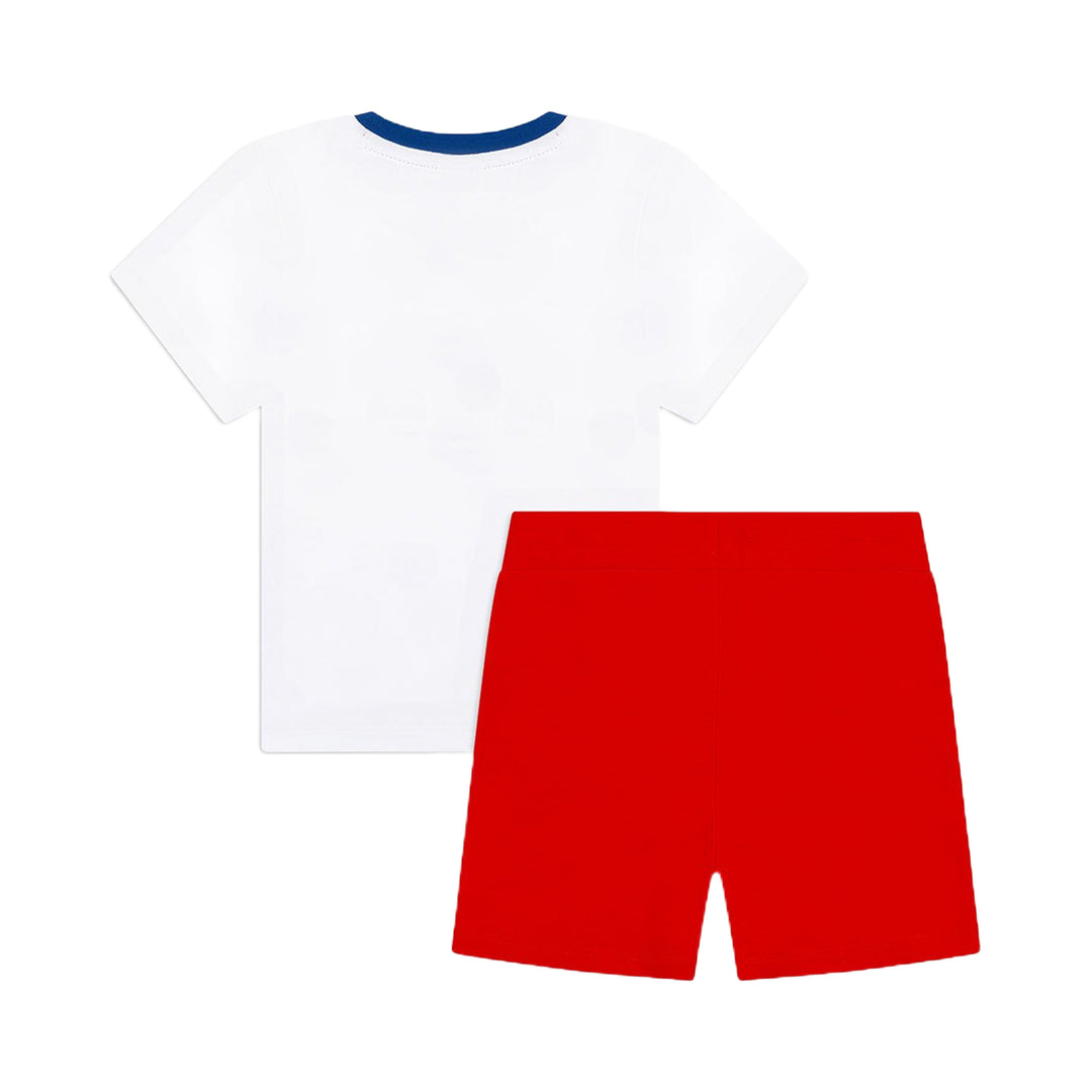 Completo bianco-rosso per neonato - Primamoda kids