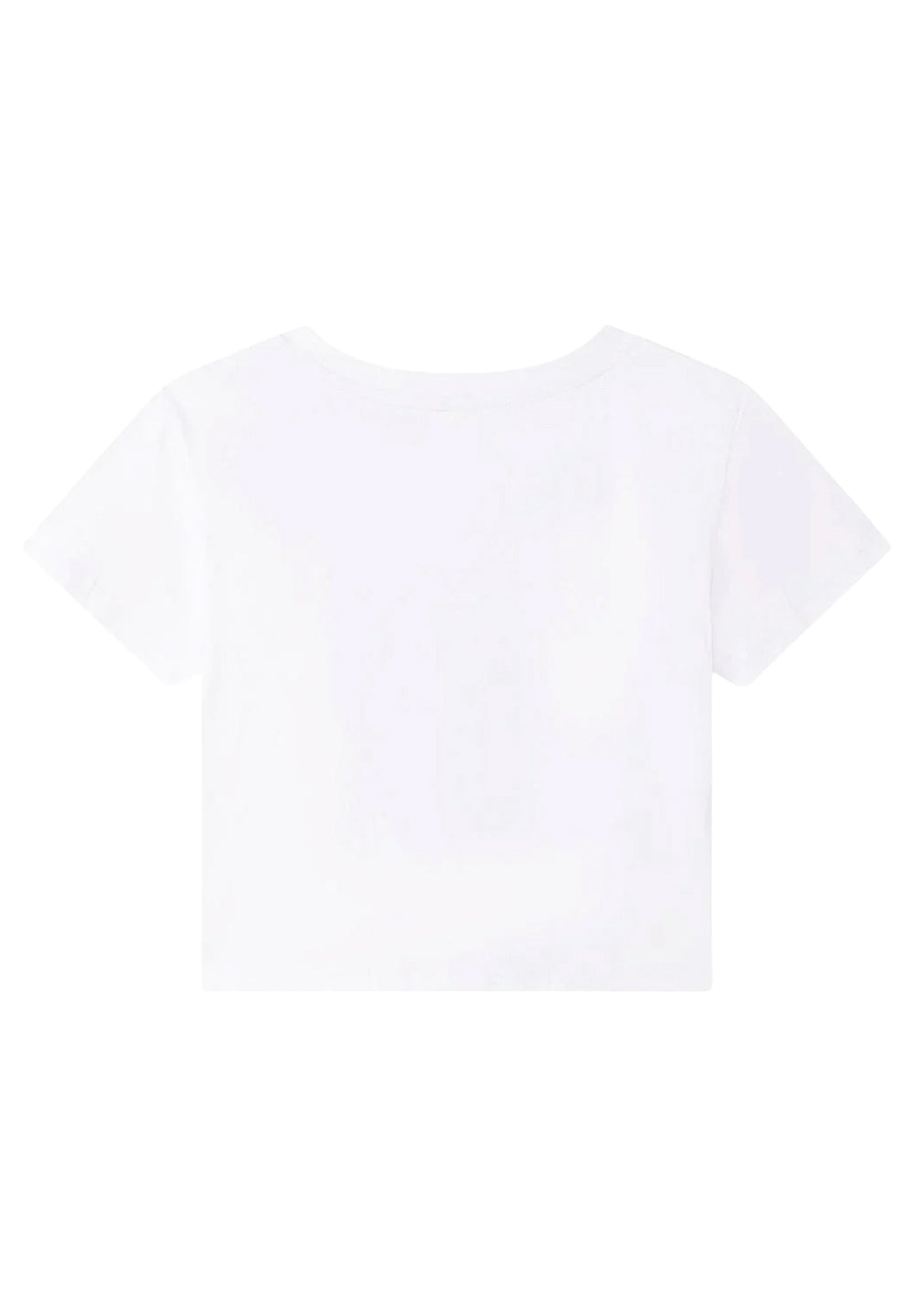 T-shirt cropped bianca per bambina - Primamoda kids