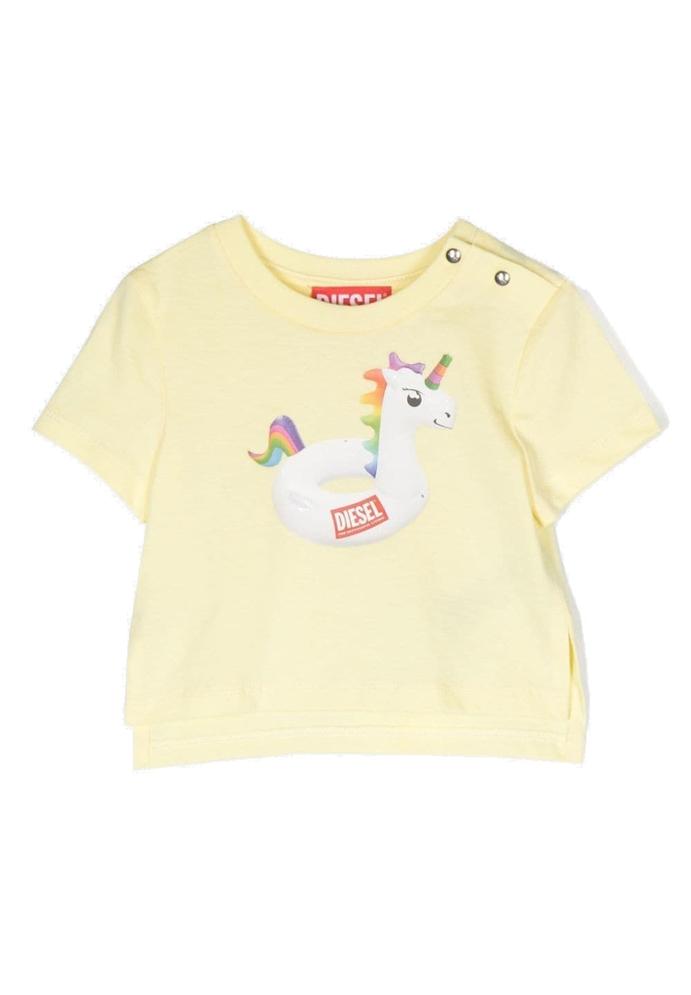 T-shirt gialla per neonata