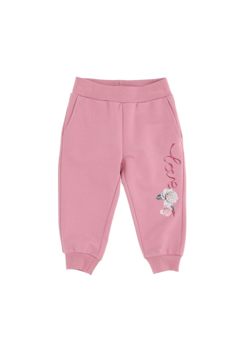 Pantalone felpa rosa per neonata - Primamoda kids