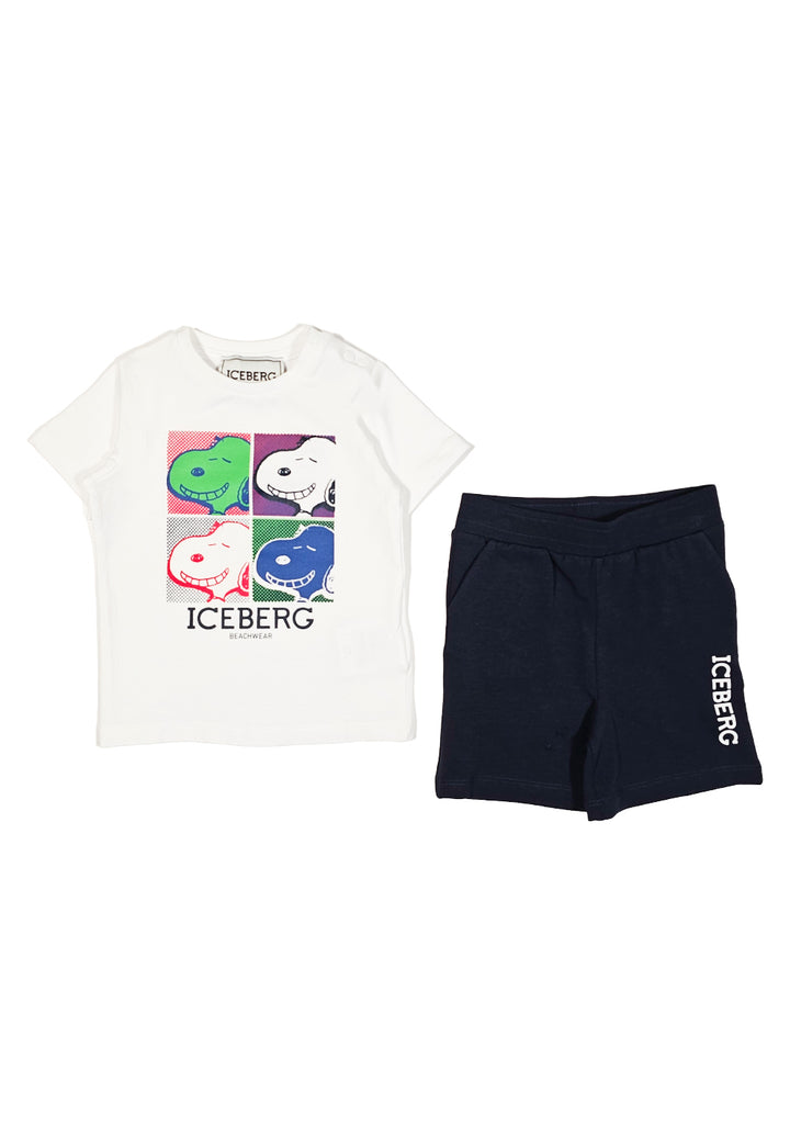 Completo bianco-blu per neonato - Primamoda kids