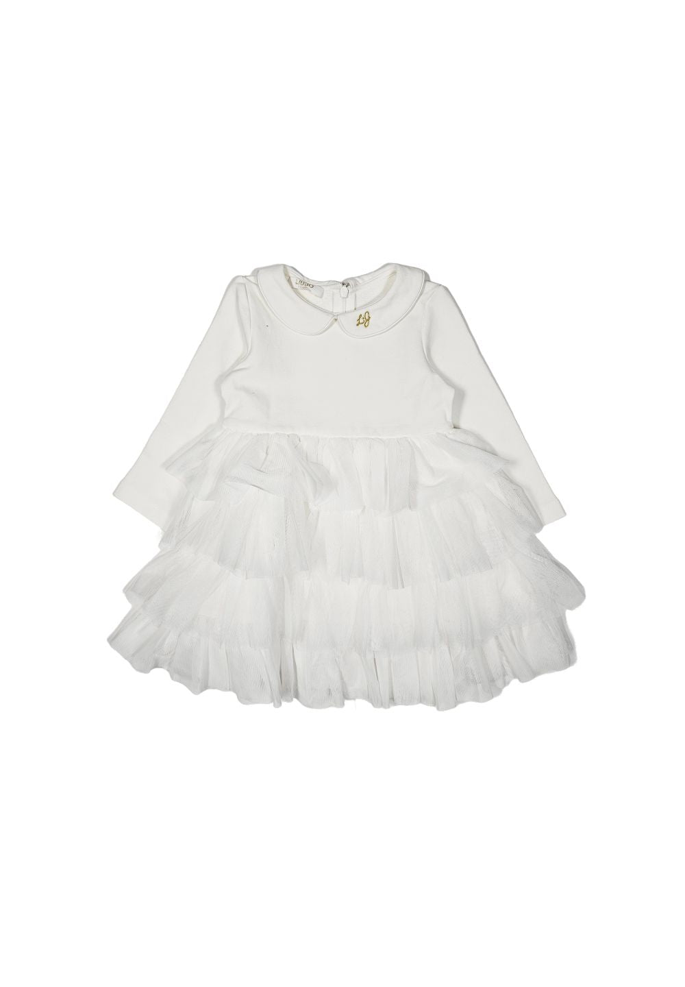 Vestito felpa bianco per neonata - Primamoda kids